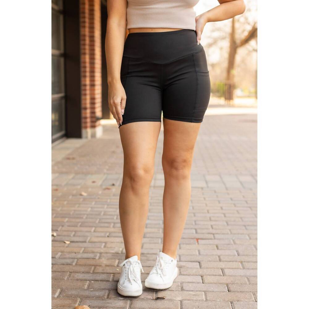 NEW JULIA ROSE callie tummy control biker shorts in black